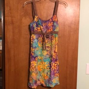 Tie-dyed floral sundress